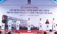 President attends groundbreaking, inauguration of major projects in Con Dao