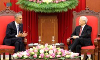 Генсек ЦК КПВ Нгуен Фу Чонг принял президента США Барака Обаму
