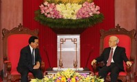 Генсек ЦК КПВ Нгуен Фу Чонг принял высокопоставленную делегацию Лаоса