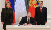 ประธานาธิบดีรัสเซียประกาศใช้กฎหมายรับรองการผนวกรวมไครเมียเป็นส่วนหนึ่งของรัสเซีย