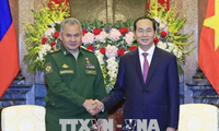 ประธานประเทศเวียดนามให้การต้อนรับรัฐมนตรีว่าการกระทรวงกลาโหมรัสเซีย