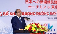 นายกรัฐมนตรีเข้าร่วมพิธีเปิดเส้นทางบินใหม่ระหว่างเวียดนามกับญี่ปุ่น