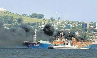 4 Vietnamese sailors survived boat fire in Uruguay