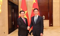 Deputy PM Vuong Dinh Hue holds talks with Chinese Vice Premier