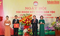 Chủ tịch Quốc hội Vương Đình Huệ dự Ngày hội Đại đoàn kết toàn dân tộc tại phường Quán Thánh, Hà Nội