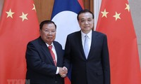 中国国务院总理李克强会见老挝人革党总书记、国家主席本扬
