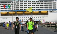 World’s 3rd largest cruise ship docked at Chan May port 