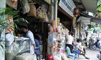  Lan Ong-la calle de medicina oriental en Hanoi