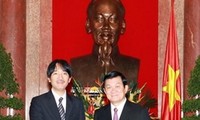 Presidente de Vietnam recibe al Príncipe japonés, Akishino