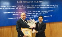 Vietnam entrega la insignia “Por la paz y la amistad entre los pueblos” al embajador de Brasil 