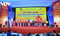 Ceremonia de abanderamiento de la delegación deportiva vietnamita para competir en SEA Games 31