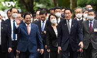 Medios de prensa de Japón reportan la visita de su primer ministro a Vietnam