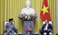 Presidente de Vietnam recibe al ministro de Defensa de Indonesia ​