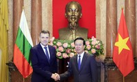 Presidente de Vietnam recibe a embajadores foráneos