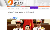 Visita a Tailandia de dirigente vietnamita profusamente informada por medios locales