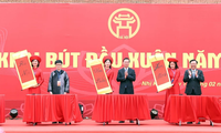 Presidente de Vietnam asiste a la ceremonia de escritura de año nuevo