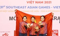 วันที่ 21 พฤษภาคม คณะนักกีฬาเวียดนามยังคงอยู่อันดับหนึ่งในตารางเหรียญรางวัล
