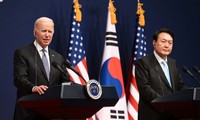 สหรัฐและสาธารณรัฐเกาหลีออกแถลงการณ์วอชิงตันเพื่อเสริมสร้างแนวทางการป้องปรามที่มีผลเป็นวงกว้าง