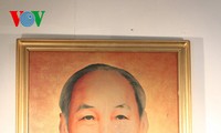 Burnt painting of Ho Chi Minh preserved in France