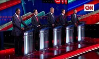 Republican presidential candidates in final debate before Super Tuesday