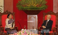 KPV-Generalsekretär Trong empfängt die Vorsitzende der laotischen Frauenunion