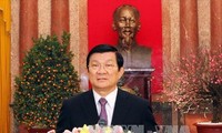 Glückwünsche vom Staatspräsident Truong Tan Sang zum Neujahr 