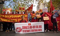 Vietnamesen kommen in vielen Ländern im Protest gegen Handlung Chinas zusammen