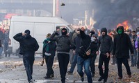 Gewalt in Demonstrationen im belgischen Brüssel