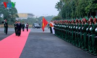 Staatspräsident Truong Tan Sang besucht das Korps Nr. 1 und den Kommandostab der Provinz Ninh Binh