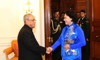 Parlamentspräsidentin Nguyen Thi Kim Ngan trifft indischen Präsident