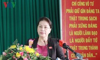 Parlamentspräsidentin bei Treffen mit Wählern im Stadtviertel Cai Rang der Stadt Can Tho