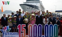 Empfang des 15 Millionsten Touristen in Vietnam im Jahr 2018