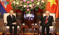 KPV-Generalsekretär Nguyen Phu Trong empfängt den kambodschanischen König
