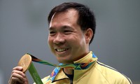Sportschütze Hoang Xuan Vinh wird die Fackel der 31. Südostasienspiele entzünden