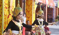 Ausstellung der traditionellen Kultur der Volksgruppe der Khmer im Süden