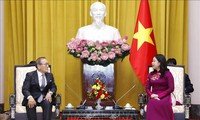 Vizestaatspräsidentin Vo Thi Anh Xuan empfängt den Präsident von Kyodo News