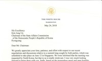 President Donald Trump's letter to Kim Jong-un canceling June summit