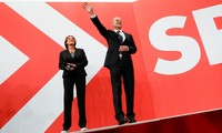 German Social Democrats beat conservatives in vote to decide Merkel successor