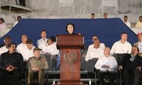 阮氏金银出席古巴领袖菲德尔·卡斯特罗悼念仪式