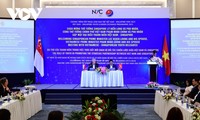 越南政府总理范明政与新加坡总理李显龙同越南与新加披青年领袖对话