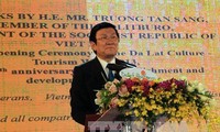 Staatspräsident Truong Tan Sang bei Eröffnung der Touristenwoche 2013 in Dalat