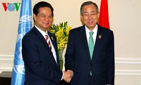 Premierminister Nguyen Tan Dung trifft UN-Generalsekretär Ban Ki-moon
