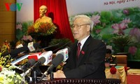KPV-Generalsekretär Nguyen Phu Trong nimmt am Parteitag der vietnamesischen Volksarmee teil
