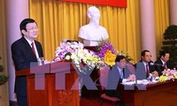 Staatspräsident Truong Tan Sang lobt Arbeit seines Büros