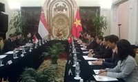 Außenminister Pham Binh Minh trifft seinen singapurischen Amtskollegen