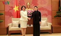 Parlamentspräsidentin Nguyen Thi Kim Ngan empfängt Botschafter aus Kuba und Spanien