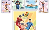 Veröffentlichung von Briefmarken über SEA Games 31