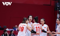 Vietnamesische Volleyballmannschaft der Frauen siegt gegen nordkoreanische Mannschaft