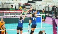 Die vietnamesische Volleyball-Nationalmannschaft der Frauen verliert gegen Vakifbank SK aus der Türkei.