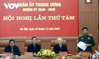 KPV-Generalsekretär Nguyen Phu Trong nimmt an Sitzung der Zentral-Parteileitung der Armee teil